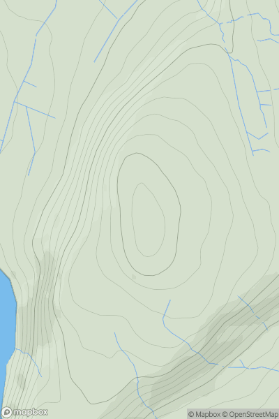 Thumbnail image for Creag Liath [North Skye and Raasay] showing contour plot for surrounding peak